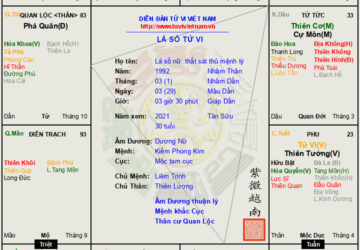 lá số 10 dương nữ Thất Sát thủ mệnh