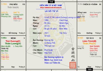 Nữ mệnh Dương Lương cư Mão, rất hợp làm phụ tá, quân sư, ngoài ra còn là một con người lãng mạn, bay bổng