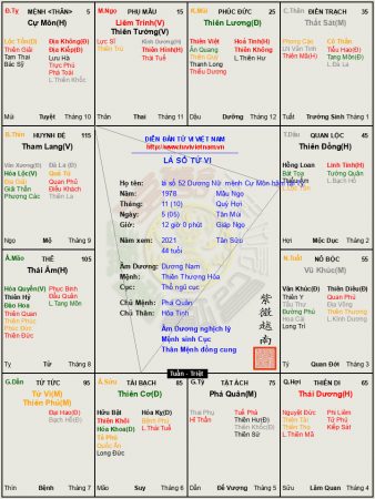 Lá số 52 Dương nữ Cự Môn Không Kiếp cư mệnh, mẫu người thâm trầm, táo bạo và quyết liệt trong cả hành động và suy nghĩ