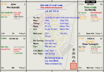 Lá số 85: Nữ mệnh Phá Quân, Hóa Quyền tình duyên ngang trái, ông ăn trả bà ăn nem, một đời bôn ba, sóng gió