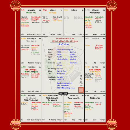 Lá số 399 luận giải tử vi nam mệnh Cự Đồng (Cự Môn, Thiên Đồng), mẫu người của sự tham vọng đầy toan tính