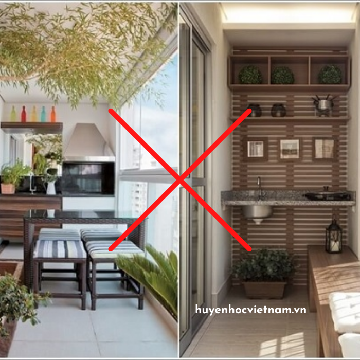 đặt bếp ở ban công